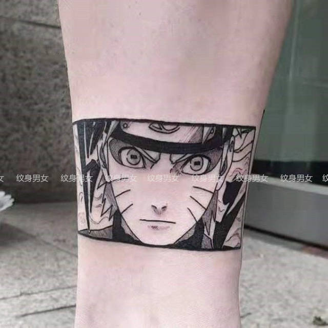 Impermeável bidimensional Naruto Uzumaki tatuagem adesivos, de